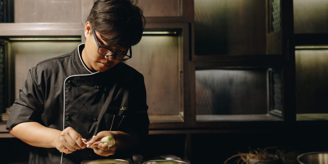 Chef Sujira “Aom” Pongmorn at work.